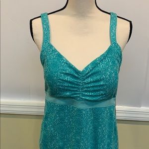 🌴 NWT Dakini Aqua Tonal Print Beach Dress